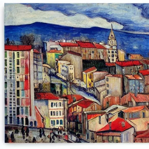 Prompt: valparaiso by maurice utrillo