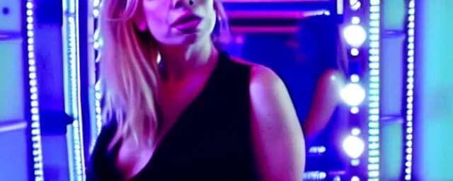 Image similar to 2 5 th anniversary 2 0 2 5 music video still, billie piper -'day & night ( billie's version ) ', produced by stargate tor & mikkel, popstar comeback single, choreography by jojo gomez, dancefloor, disco lights,'0 0 s nostalgia, singer - songwriter, nightclub, top 4 0