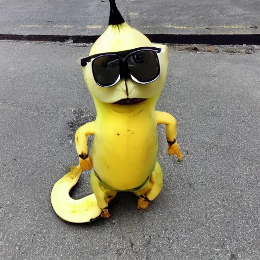 Image similar to banana dressed up for a day at the office