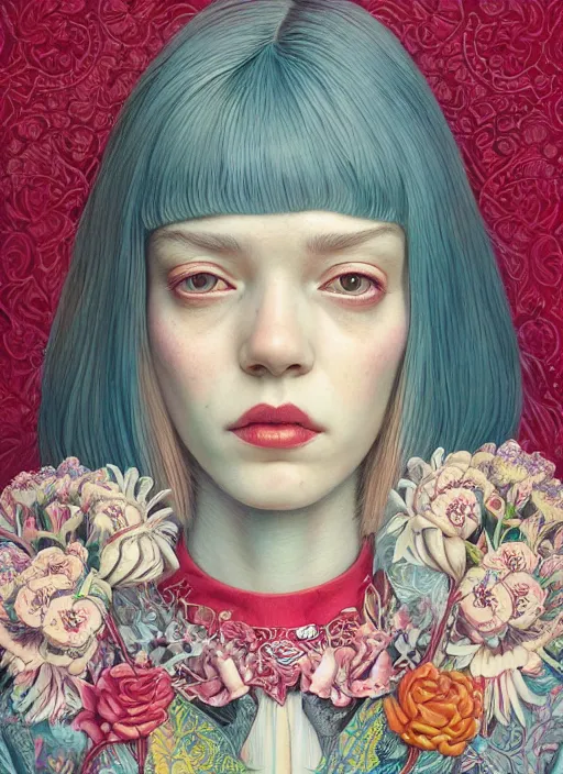 Image similar to beautiful girl : : by martine johanna and simon stalenhag and chie yoshii and casey weldon and guillermo del toro : : ornate, dynamic, particulate, rich colors, intricate, elegant, highly detailed, centered, artstation, smooth, sharp focus, octane render, 3 d