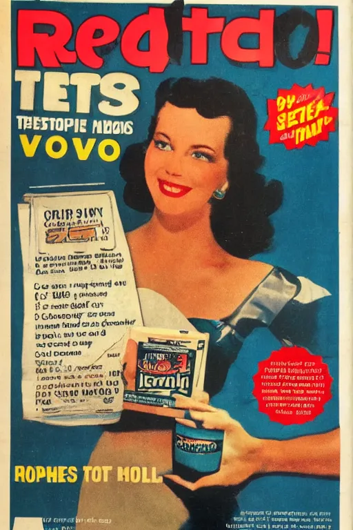 Image similar to retro magazine advertisement for mild covid