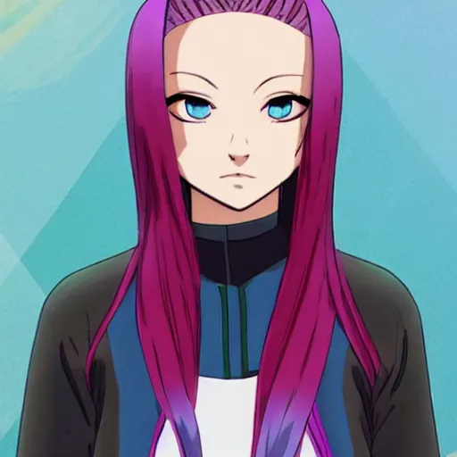 Image similar to pom klementieff as anime character