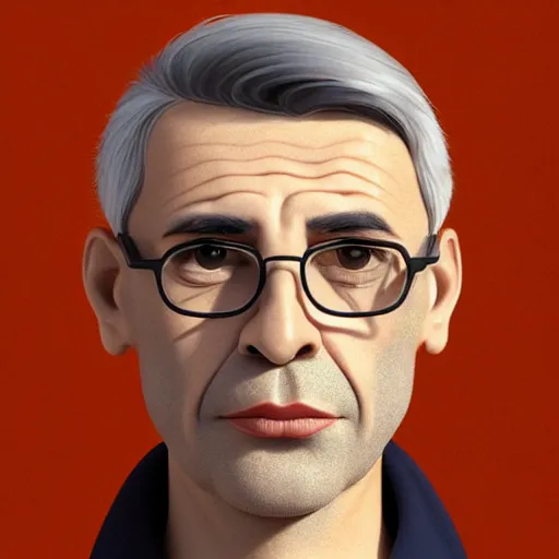 Prompt: 50 year old grey hair brunette man with very short hair, round face, circle face, circular face, wide face, round jaw, wide chin , romanian, silver small small small glasses, romanian heritage, brown eyes, brown eyes, olive skin, round nose, round chin, clean shaven wide face, thin lips, digital art, concept art, cgsociety, painterly, painting, 8k, illustration, painting, dramatic, beautiful, art by loish loish loish, cartoon, stylized painterly, trending on artstation, medium shot, uncropped