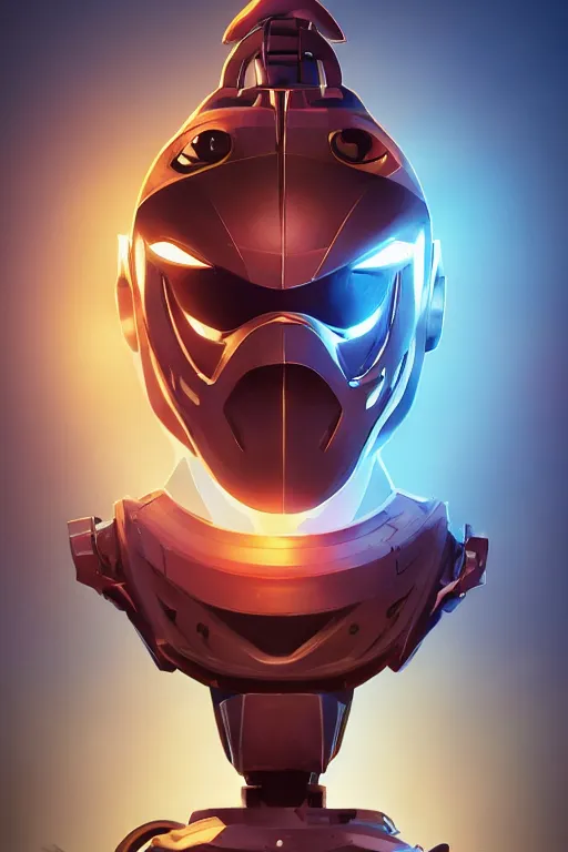 Image similar to epic mask helmet robot ninja portrait stylized as fornite style game design fanart by concept artist gervasio canda, behance hd by jesper ejsing, by rhads, makoto shinkai and lois van baarle, ilya kuvshinov, rossdraws global illumination radiating a glowing aura global illumination ray tracing hdr render in unreal engine 5