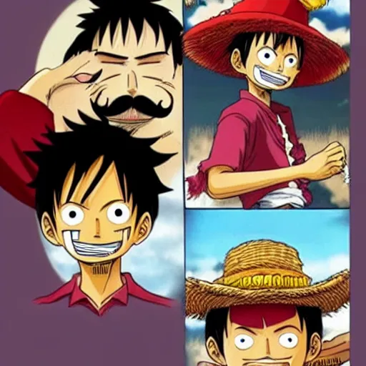 Image similar to luffy with mustache