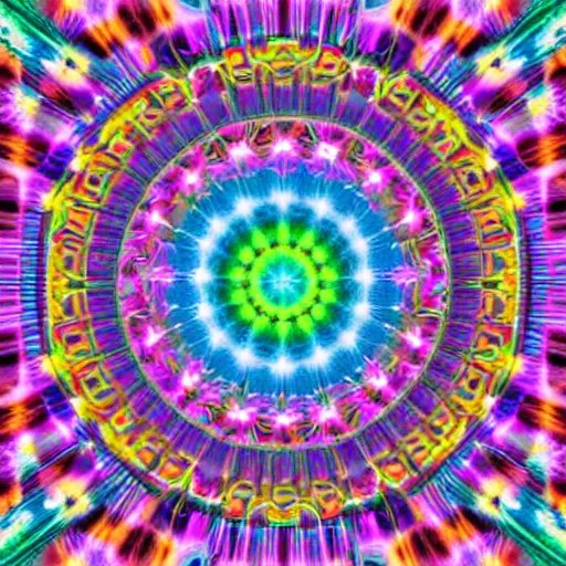 Prompt: rainbow unicorn kaleidoscope