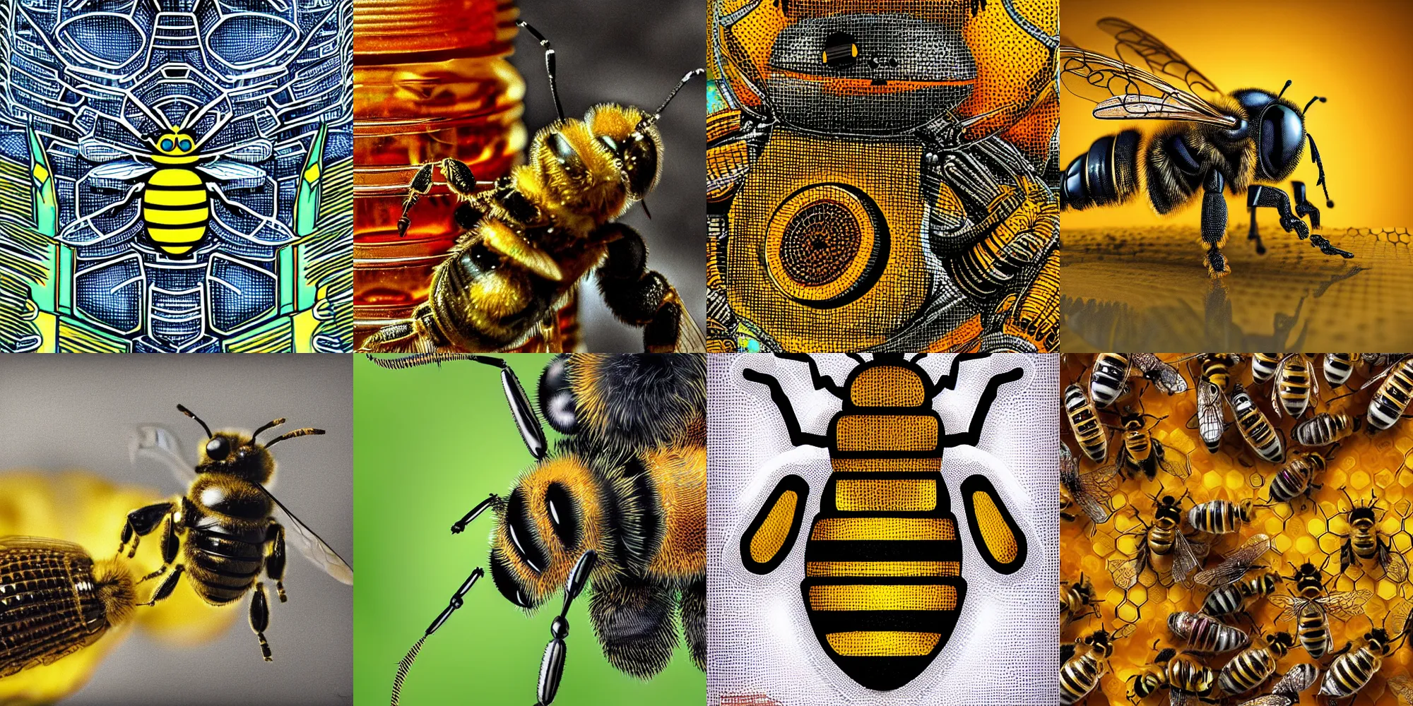 Prompt: robot bee collects cyber honey, high production value, intricate details, high resolution, hdr, high definition, masterpiece, realistic, ultrarealistic, highly detailed, hd, sharp focus, non blurry, sharp, smooth