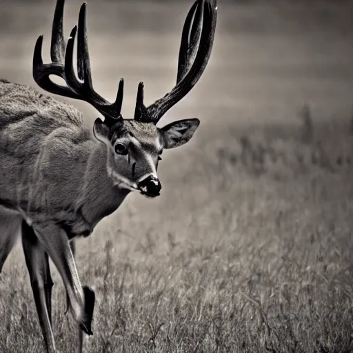 Image similar to a rocket launcher deer animal beast, huge, powerful, scary, anger, rage, canon eos c 3 0 0, ƒ 1. 8, 3 5 mm