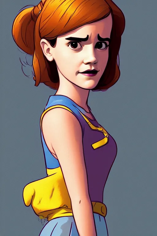 Prompt: a study of cell shaded protrait of Emma Watson as a Toy Story 3 character, llustration, post grunge, concept art by josan gonzales and wlop, by james jean, Victo ngai, David Rubín, Mike Mignola, Laurie Greasley, highly detailed, sharp focus, alien, Trending on Artstation, HQ, deviantart, art by artgem