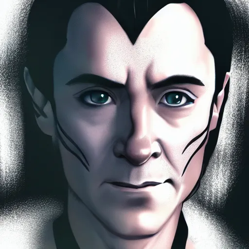 Image similar to Loki portrait, male anime style, illustrated by Avetetsuya Studios, intricate, detailed, photorealistic, trending on artstation, studio lighting, 4k, 8k