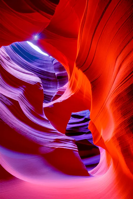 Image similar to antelope canyon in infrared photo by arthur haas and bruce pennington and john schoenherr, cinematic matte painting, 8 k, dark color palate