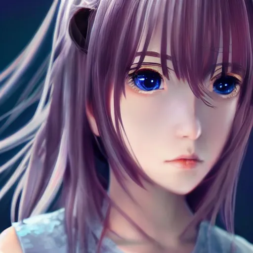 Image similar to beautiful girl anime in 3 d, cgsociety, style trending on artstation