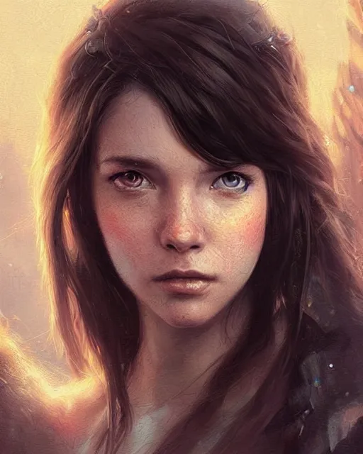 Image similar to kaylee frye from serenity, hyper realistic face, beautiful eyes, fantasy art, in the style of greg rutkowski, intricate, hyper detailed, smooth