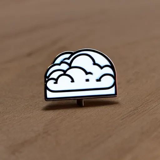 Image similar to clouds enamel pin, style of alumandink