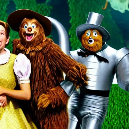 Prompt: Live Action Still of Jerma985 in The Wizard of Oz, real life, hyperrealistic, ultra realistic, realistic, highly detailed, epic, HD quality, 8k resolution, body and headshot, film still