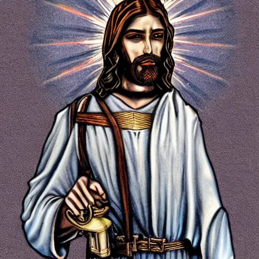 Image similar to steampunk Jesus