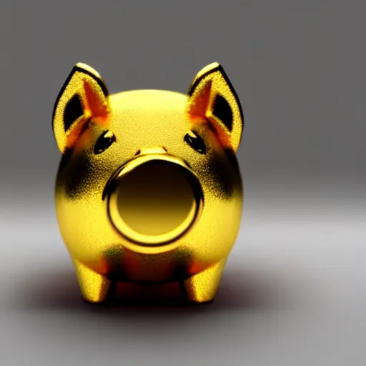 Image similar to cute gold pig symbol with a coin in it's mouth : : ornate, dynamic, particulate, intricate, elegant, highly detailed, centered, artstation, smooth, sharp focus, octane render, 3 d