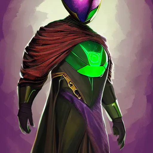 Image similar to Mysterio from Marvel, digital art, painting, trending on ArtStation, 8k, detalied, high quality,