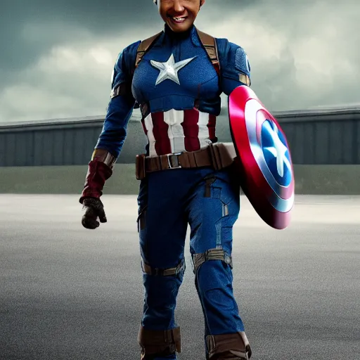 Prompt: wanda sykes as captain america, cinematic, high detailed, 8 k, photorealistic