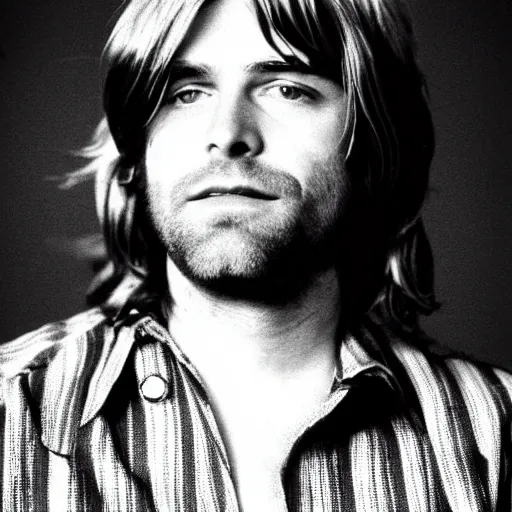 Prompt: Kurt Cobain leading singer of the Beatles