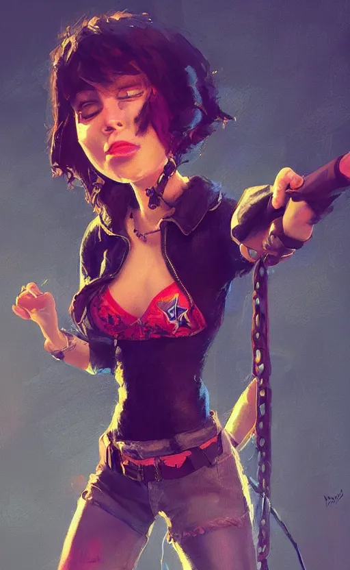 Image similar to rockstar girl on stage. by william - adolphe bouguerea, pixar, artstation trending, concept art, digital art, digital painting, dramatic lighting, sharp focus, highly detailed, vxf movie, cinematic