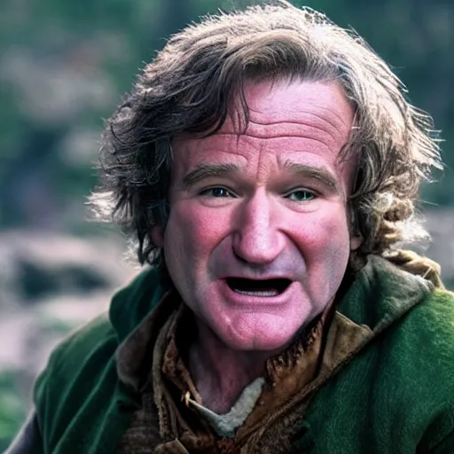 Image similar to Robin Williams as Bilbo Baggins 8k hdr