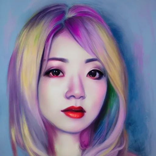 Prompt: realistic portrait of yasuho hiros, featured on artstation