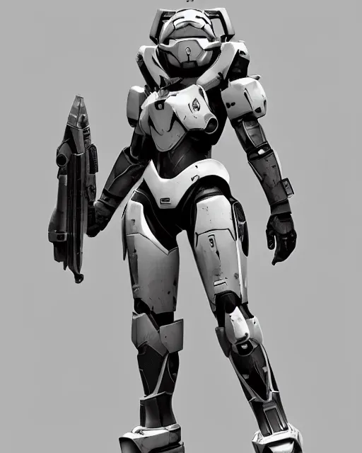 Image similar to sailor moon in sci - fi heavy armor, hard surface 3 d, 3 4 3 industries, halo infinite, ilya kuvshinov, greg rutkowski, blizzard games art style, artstation trending, detailed, digital painting, concept art