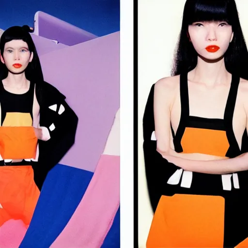 Image similar to realistic photoshooting for a new ssense lookbook, color film photography, photo of a woman, photo in style of shusei nagaoka, steven meisel, 3 5 mm