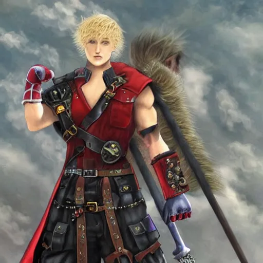 Prompt: Logan Paul as a Final Fantasy VI Character.