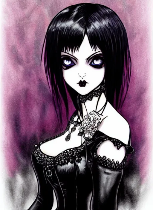 Image similar to ( ( gothic # ) ) princess portrait *. *. by battle angel alita * *, highly detailded