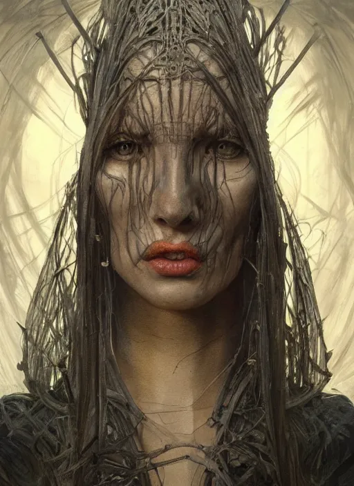 Prompt: mutant weaver, physically accurate, moody dynamic lighting, very very intricate, very very elegant, highly detailed, digital painting, artstation, HR GIGER, Hieronymus Bosch, Francis Bacon, concept art, smooth, very beautiful, sharp focus, illustration, art by artgerm and greg rutkowski and alphonse mucha