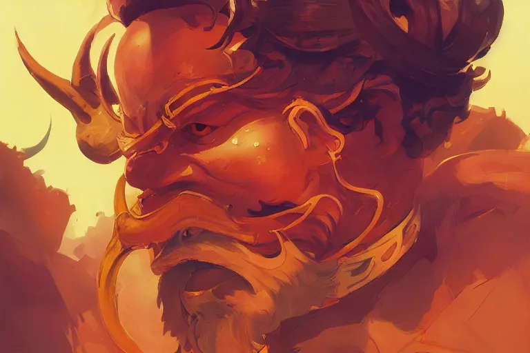 Prompt: portrait of ravana, official fanart behance hd artstation by jesper ejsing, by rhads, makoto shinkai and lois van baarle, ilya kuvshinov, ossdraws, cel shaded and by feng zhu and loish and laurie greasley, victo ngai, andreas rocha, john harris