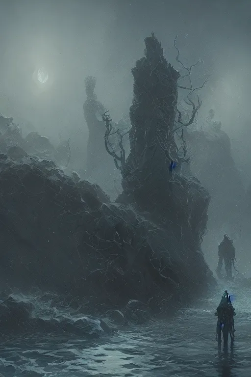 Image similar to lovecraftian, extremely detailed digital art, in the style of greg rutkowski, trending on artstation, 8 k