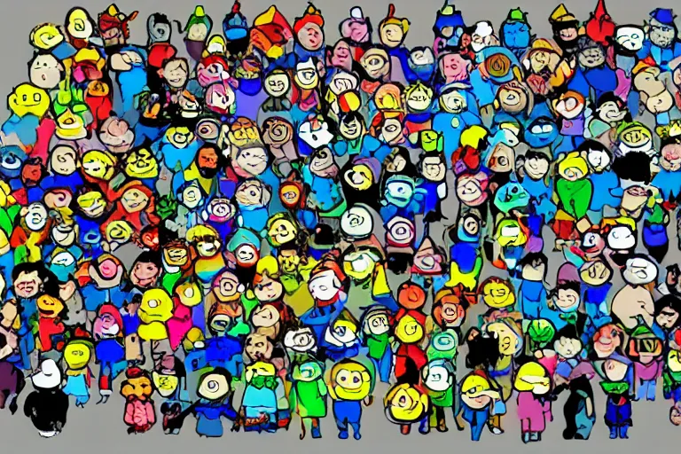 Prompt: 10,100 dorks making pictures on the computer, wow i am artist now