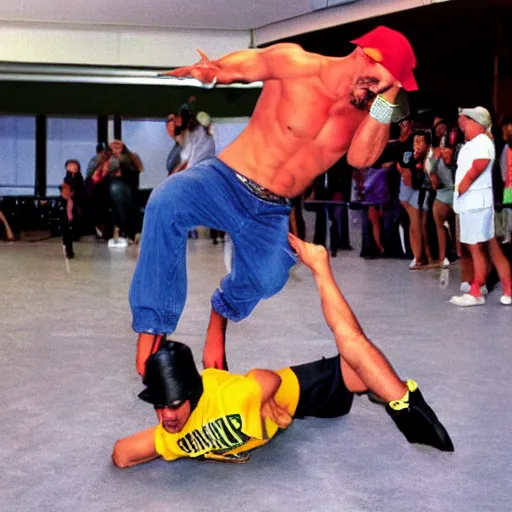 Prompt: hulk hogan breakdancing