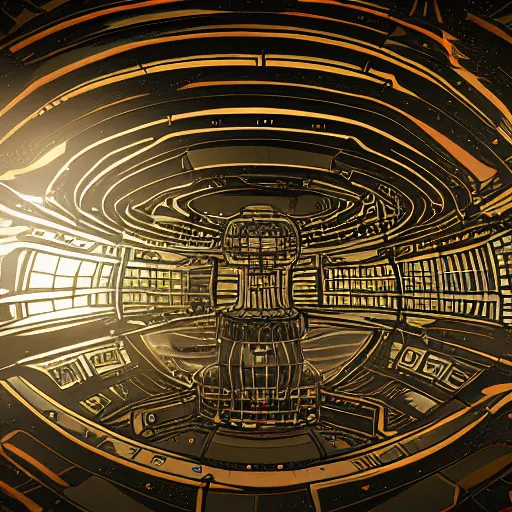 Prompt: interior alien science facility high detail, digital art