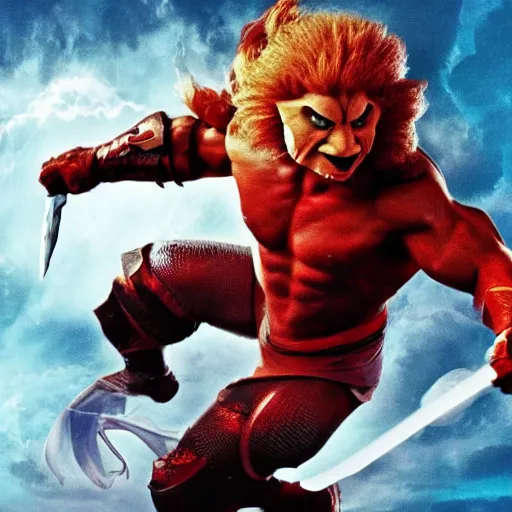Prompt: publicity photo, a live action thundercats movie