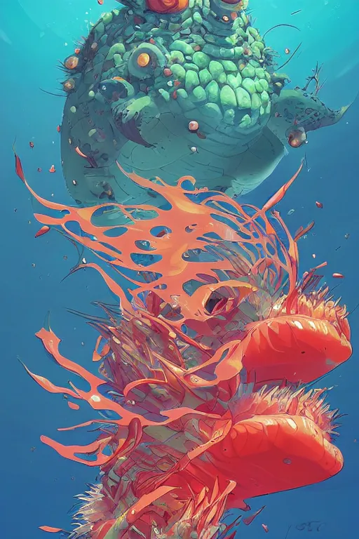 Image similar to creature animal sushi cristal very big eye roots cactus elemental flush of force nature micro world fluo fishscale, art gta 5 cover, official fanart behance hd artstation by jesper ejsing, by rhads, makoto shinkai and lois van baarle, ilya kuvshinov, ossdraws