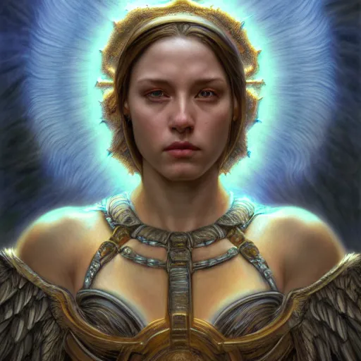 Image similar to seraphim by donato giancola, fantasy, photorealistic, octane render, unreal engine, dynamic lighting, cute face, beautiful girl, beautiful, wlop, cute, perfect factions, perfect woman, trending on artstation, poster, volumetric lighting, very detailed faces, 4 k, award winning