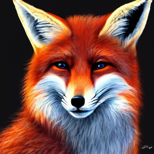 Prompt: Furry portrait of a fox, center framing, furry art, furry fandom, furaffinity