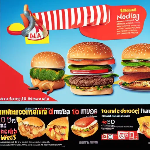 Image similar to mcdonald's dna burger promotional poster