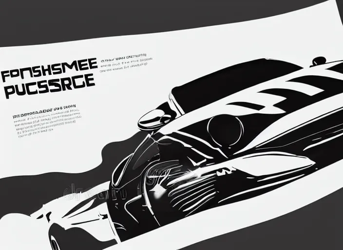 Image similar to abstract advertising illustration for porsche