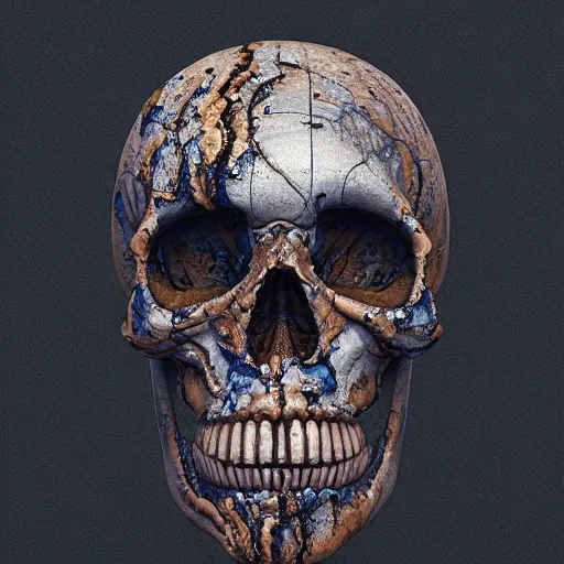 Image similar to portrait_of_a_melting_skull._intricate_abstract._intricate_artwork._by_Tooth_Wu_wlop_beeple_dan_mumford._octane_render_trending_on_artstat