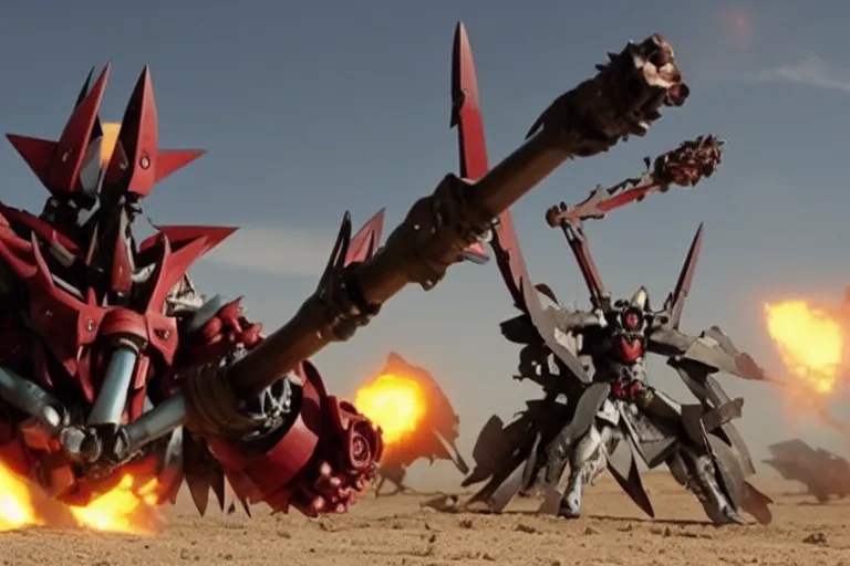 Image similar to gurren lagann in a still from the movie district 9 ( 2 0 0 9 ) directed, by neill blomkamp