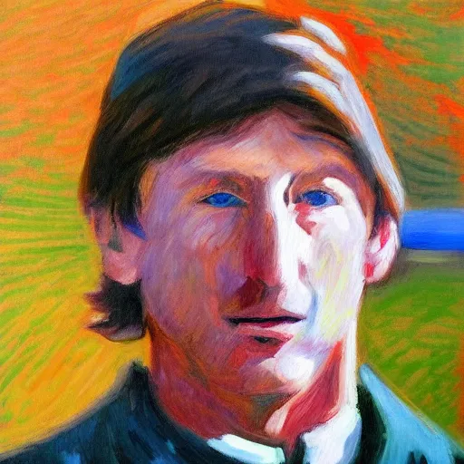 Prompt: impressionist portrait of Wayne Gretzky