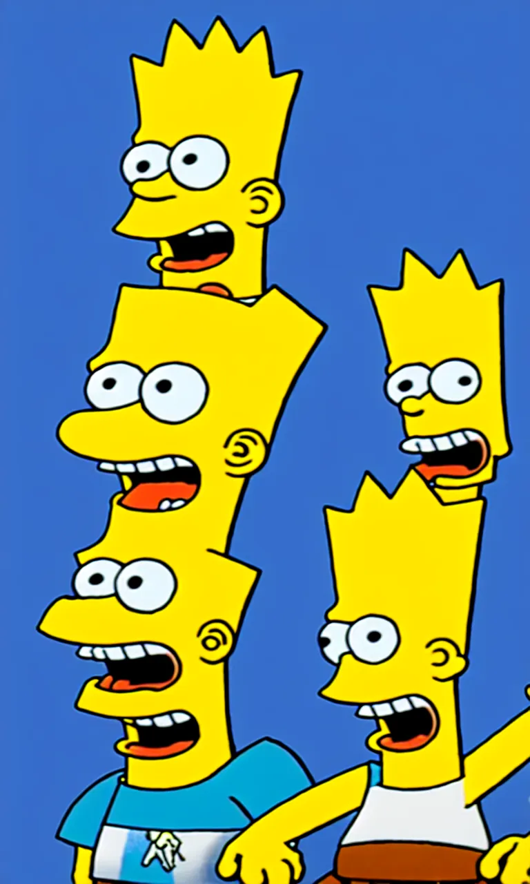 Bart Simpson Sad Watching the Sky · Creative Fabrica