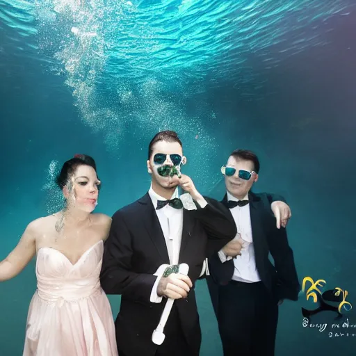 Image similar to underwater smoke formal party studio photo