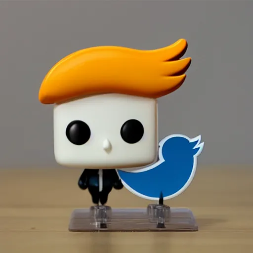 Prompt: twitter logo as pop figure