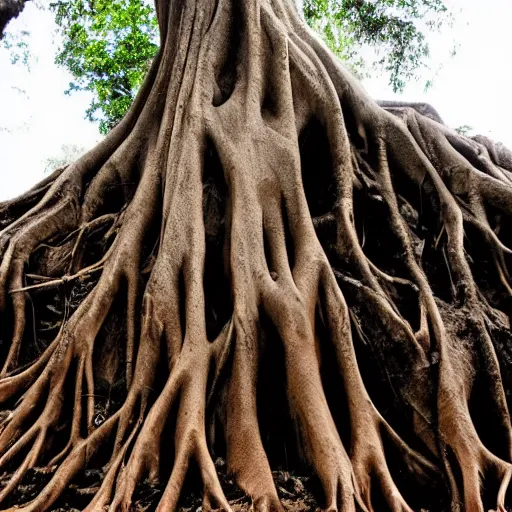 Prompt: tree roots at angkor wat